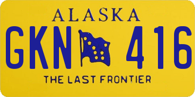 AK license plate GKN416