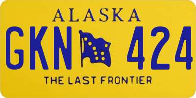 AK license plate GKN424