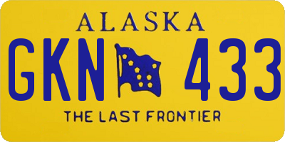 AK license plate GKN433