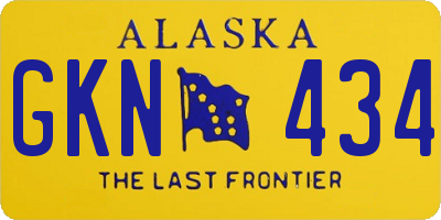 AK license plate GKN434