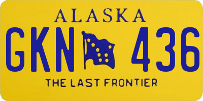 AK license plate GKN436