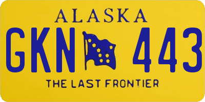 AK license plate GKN443