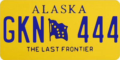 AK license plate GKN444