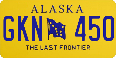 AK license plate GKN450