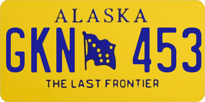 AK license plate GKN453