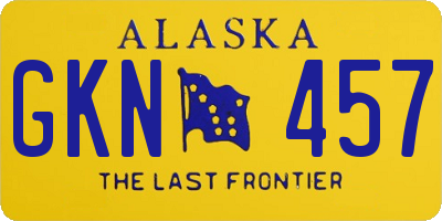 AK license plate GKN457