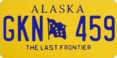 AK license plate GKN459