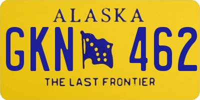 AK license plate GKN462