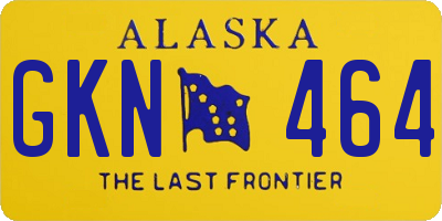 AK license plate GKN464