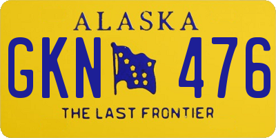AK license plate GKN476