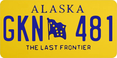 AK license plate GKN481