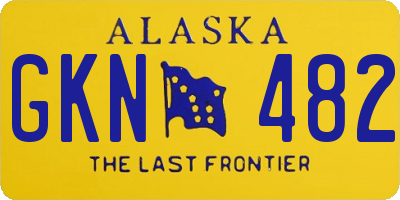 AK license plate GKN482