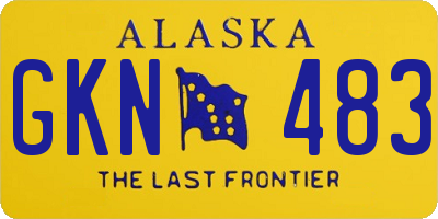 AK license plate GKN483