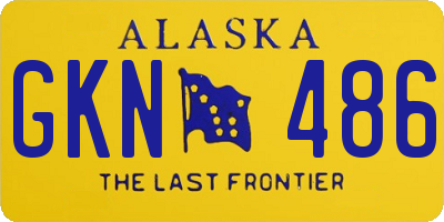 AK license plate GKN486