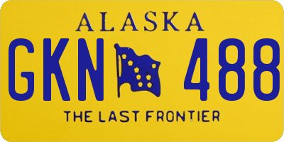AK license plate GKN488