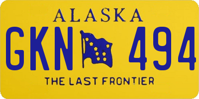 AK license plate GKN494