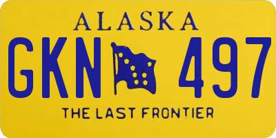 AK license plate GKN497