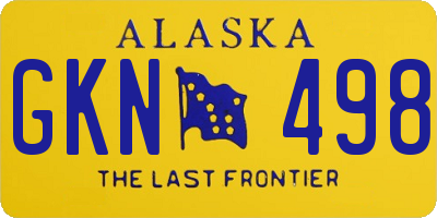 AK license plate GKN498