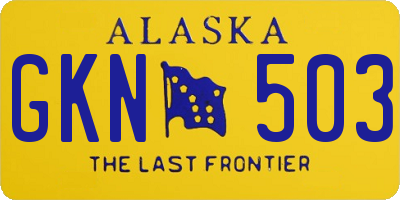 AK license plate GKN503