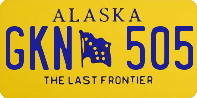 AK license plate GKN505