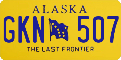 AK license plate GKN507