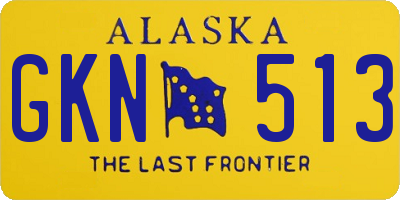 AK license plate GKN513