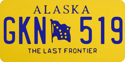 AK license plate GKN519