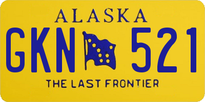AK license plate GKN521