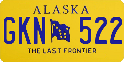 AK license plate GKN522