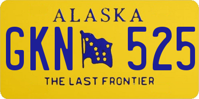 AK license plate GKN525