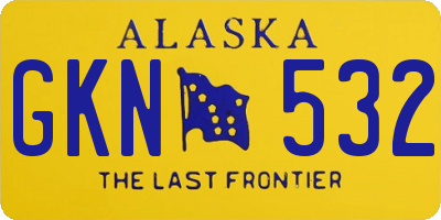AK license plate GKN532