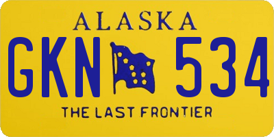 AK license plate GKN534
