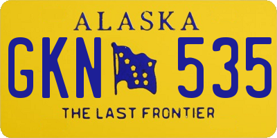 AK license plate GKN535