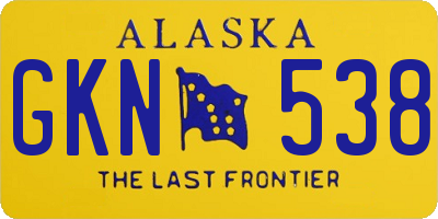 AK license plate GKN538