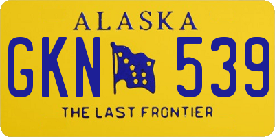 AK license plate GKN539