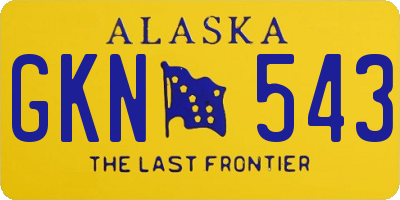 AK license plate GKN543