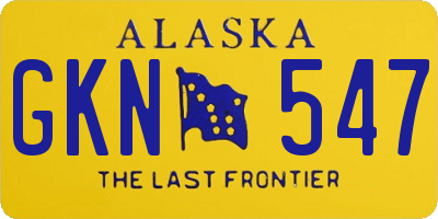 AK license plate GKN547