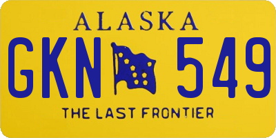 AK license plate GKN549