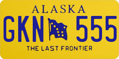 AK license plate GKN555