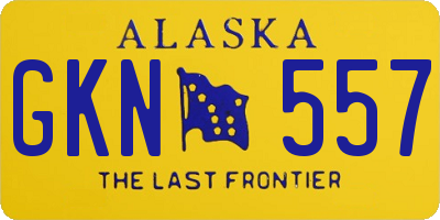 AK license plate GKN557