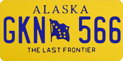 AK license plate GKN566