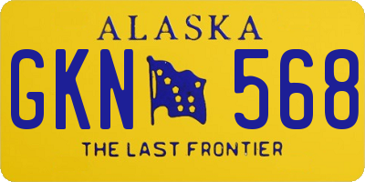 AK license plate GKN568