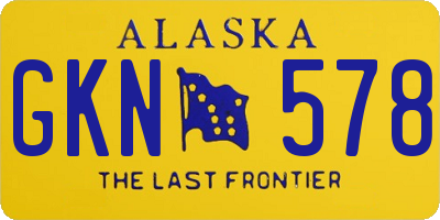 AK license plate GKN578