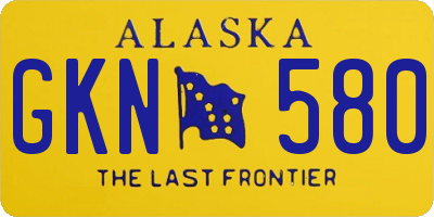 AK license plate GKN580