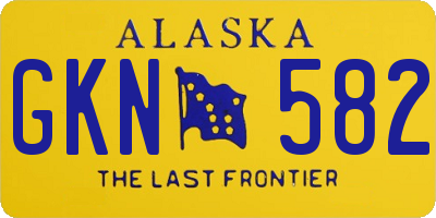 AK license plate GKN582