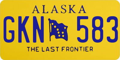 AK license plate GKN583