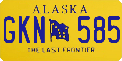 AK license plate GKN585