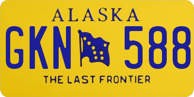 AK license plate GKN588