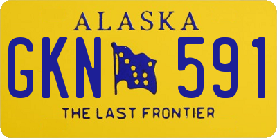 AK license plate GKN591