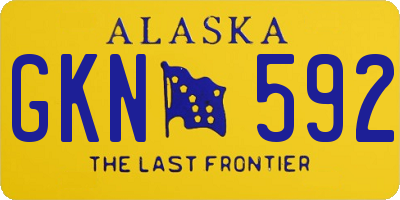 AK license plate GKN592